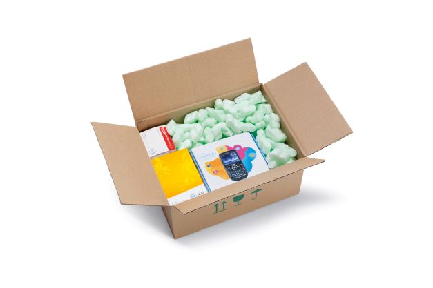 Green Loosefill Polystyrene Chips Bubble Wrap ( Pack of 15 Cubic Feet Pack)  - Hunt Office Ireland