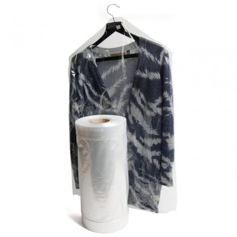 Clear Polythene Garment Covers On A Roll