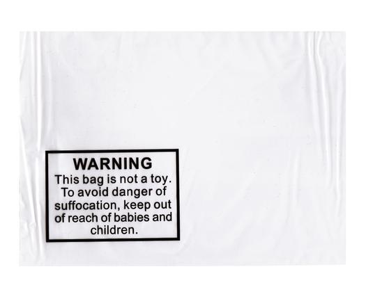 Polythene Self Seal Bag With Child Warning Notice