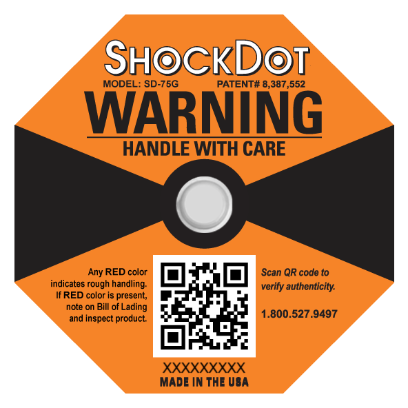 Shockdot Impact Indicators Packability
